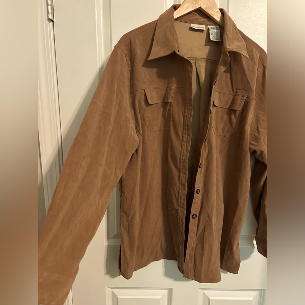 White Stag Faux Suede Shirt Jacket